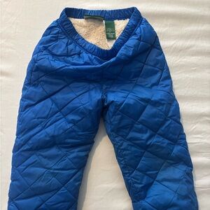 L.L. Bean Toddler Quilted Snowpants with Sherpa Lining